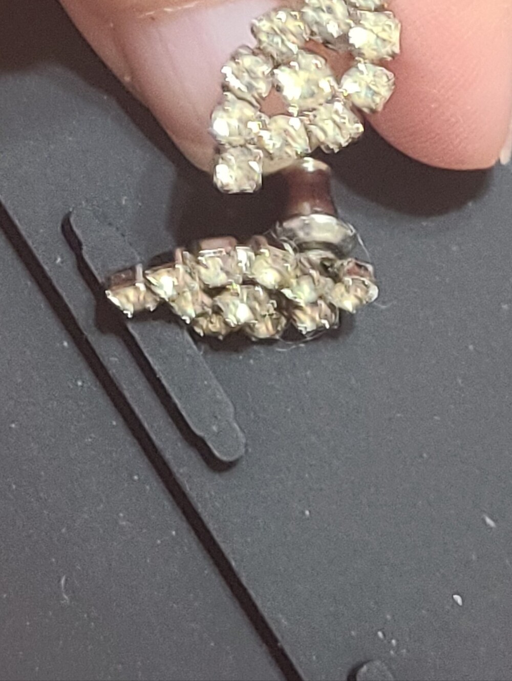 Crystal Cluster Stud Earrings - Picture 4 of 4